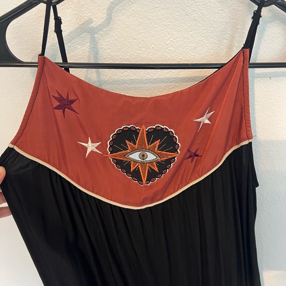 Draw String Hand Embroidered Romper - image 3